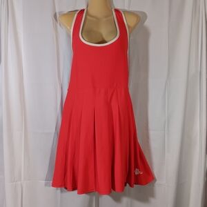 NWT Prince Pickleball Womens XL Cross-Back Pleated Tennis Dress Red Shorts Lined